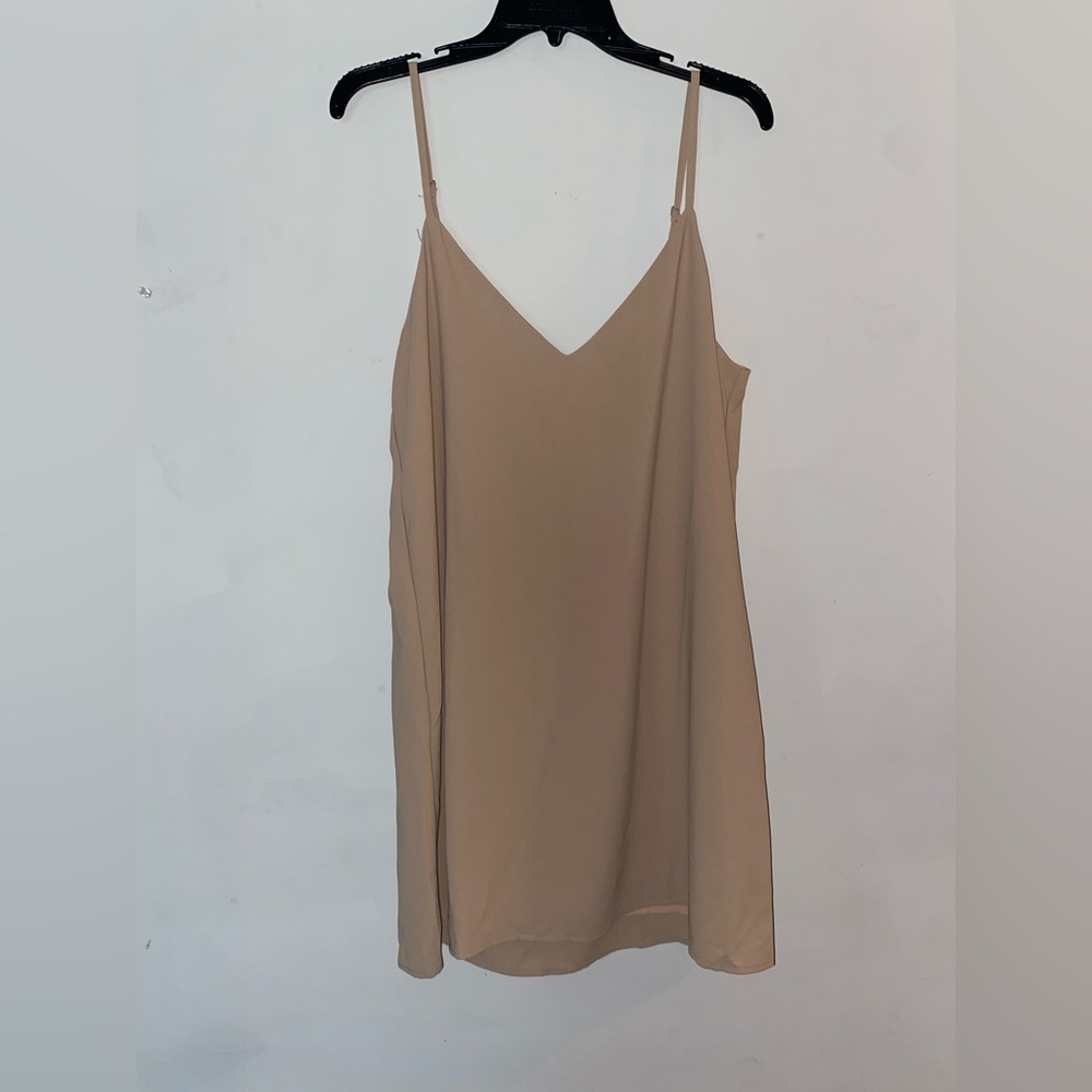 Nude V Neck dress